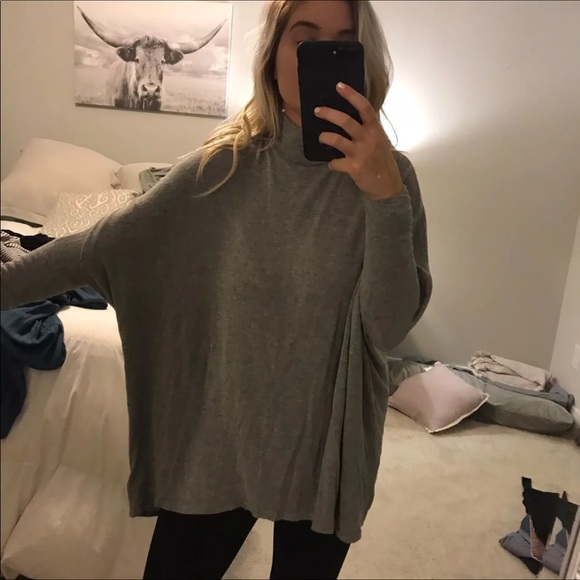 Free People Tops - 💥💥Free People Grey Terry Oversized Tunic Small